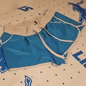 OP White Swim Shorts with Rainbow Accent